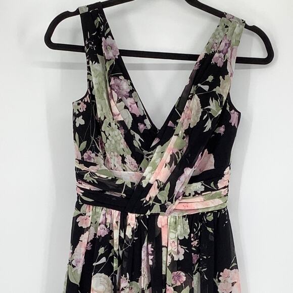 NEW! Dessy Collection Size 2 Floral Maxi Dress w/ Front Slit $273 msrp J3-17 - Picture 7 of 12